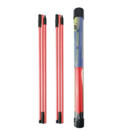 Golf Alignment Sticks 2-Pack - 48" Tri-Fold Golf Training Aid for Swing Path, Stance & Alignment Correction - Portable Practice Tool (Red)