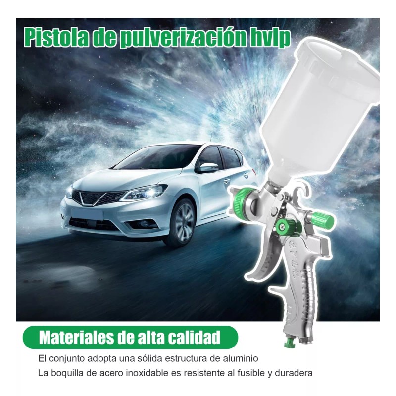 MXNLPJ Pistola Gravedad Pintura Automotriz De 600ml 1,4/1,7/2,0 Mm