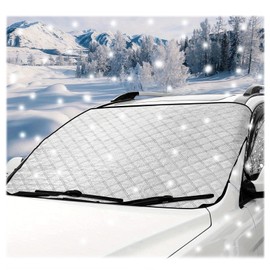 ZHYUAN Car Windscreen Cover, 140 x 95 cm, Foldable Windscreen Cover, Car Winter Windscreen Cover, Summer, for Windscreen Against Sun, Frost, Snow