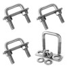 4Pack Square U-Bolts 1-1/4"(30mm) Inner Width, 304 Stainless Steel U