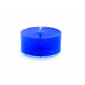 100% Clear 24 Pack Unscented ROYAL BLUE Color Mineral Oil Based up to 8 Hours Tea Lights for Home, Restaurants, Weddings and Special Events by The Gel Candle Company