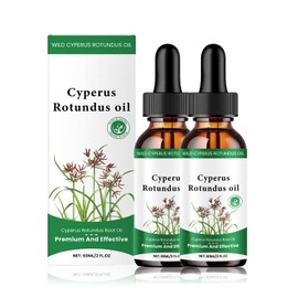 2pcs Cyprus Oil for Hair Removal, Organic Cyperus Rotundus Extract Natural Plant-Based Formula to Help Minimize Regrowth, Skin Smoothing Oil for Daily Care and Hydration