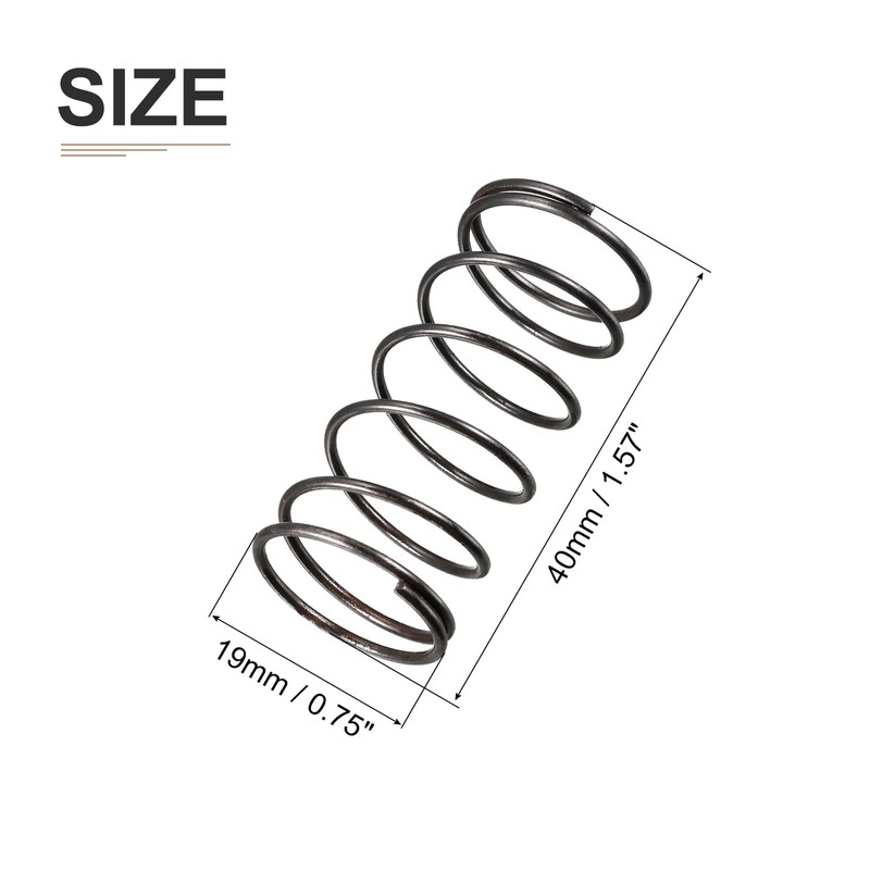 DTGN 1.2x19x40mm(DxODxL) Compression Spring - 10Pack - Good for Machinery