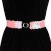 Allegra K Womens Glitter Skinny Stretchy Waist Belts Sequins Decor