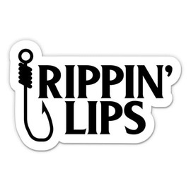 Rippin Lips Fishing Fisherman Vinyl Sticker - Car Phone - 3"