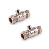2 Number 15mm Isolating Valve CP Full Flow Bore Compression