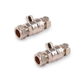 2 Number 15mm Isolating Valve CP Full Flow Bore Compression WRAS Approved Product