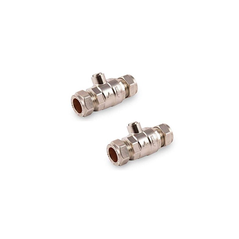 2 Number 15mm Isolating Valve CP Full Flow Bore Compression