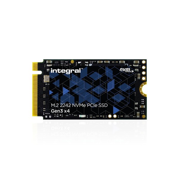 Integral 1TB M.2 NVMe 2242 PCIe Gen3 x4 SSD - Read Speed up to 2400MB/s, Write Speed up to 1100MB/s - Internal Solid State Drive PC, NUC, Ultra Thin Laptop and Tablet Compatible