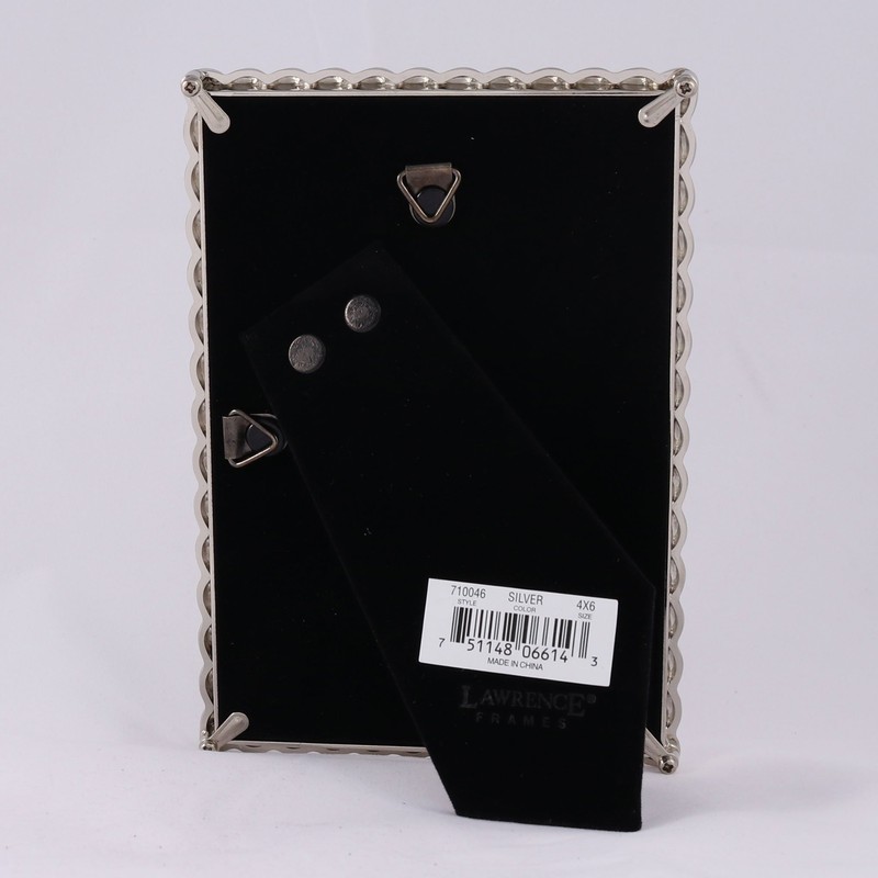 Lawrence Frames Rope Design Metal Frame, 4x6, Silver
