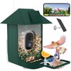 Smart Bird Feeder with Camera,Solar Powered,Waterproof Outdoor WiFi Bird House