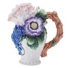 Fitz and Floyd Jardin Floral Bouquet Pitcher Vase Decorative, 9.5