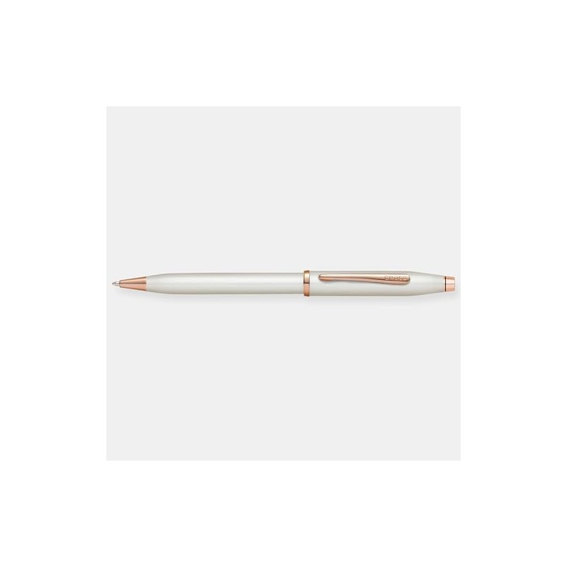 THINGS REMEMBERED Cross Century White Lacquer and Rose Gold Ballpoint