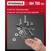 700 Pcs M4 Screws Set, Bolts and Nuts, Assorted Nuts