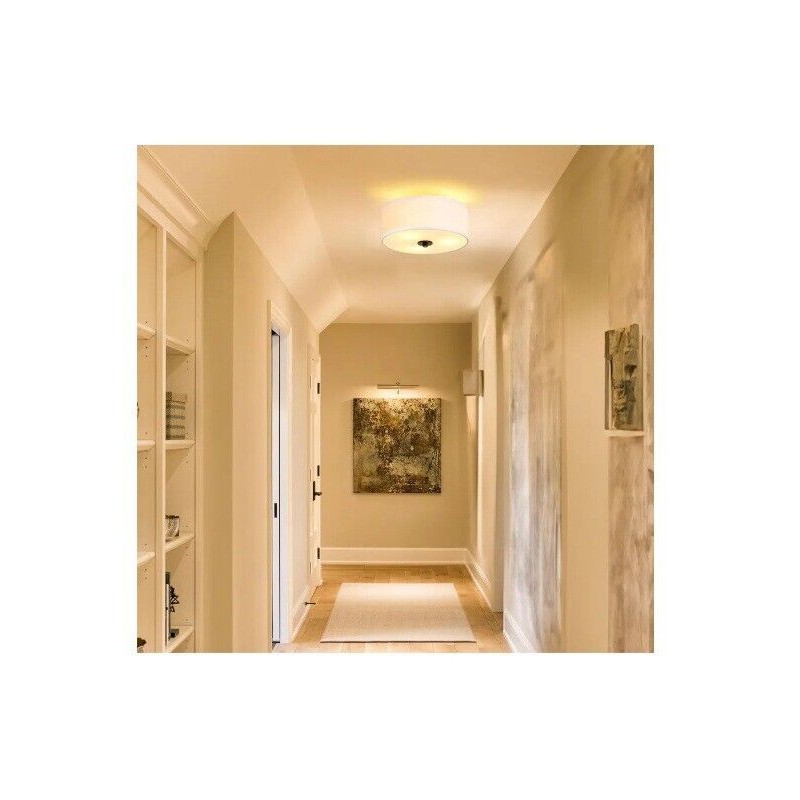 Lodstob 2-Light Flush Mount Ceiling Light Fixture, 12" Modern Close