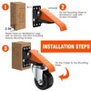 Ronlap Workbench Casters Wheels Kit 920 Lbs Capacity Retractable Casters
