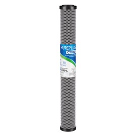 PUREPLUS 5 Micron 20" x 2.5" Whole House CTO Carbon Sediment Water Filter Cartridge Compatible with C1-20, EP-20, HX-CB-25-2010, F3WCB32, Pack of 1