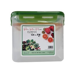 UHEIM E-Jen Premium Kimchi, Sauerkraut Container Probiotic Fermentation with Inner Vacuum Lid (1.7L, Rectangular, 1, Earthenware Green)