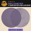Dura-Gold Premium 120 Grit 6" Purple Ceramic Mesh Sanding Discs,