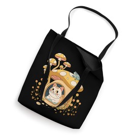 Cat Mushroom House Frog Cottagecore Kawaii Aesthetic Cute Tote Bag