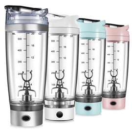 600 ml elektrischer shaker, eiweiß shaker elektrisch, shaker proteinshake elektrisch, protein shaker elektrisch für perfekte cremige Eiweißshakes, BPA-freier Tritan Shaker, USB-C aufladbar - silbrig