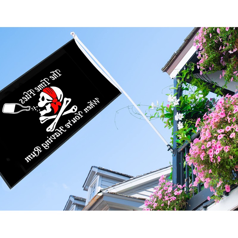 3×5 FT Pirate Flag, Large 75D Skull Rum National Outdoor