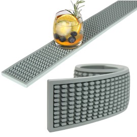 MARELUNNA Bar Rubber Mat - 24x3 Large Bar Mats for Countertop. 0.4" Thick Bar Spill Mat. Non-Slip Rubber Bar Mats for Bartending, Restaurants, Coffees & Home Kitchen.