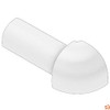 Schluter Rondec 90-Degree Out Corner with Rounded Reveal Surface - Finishing and Edge-Protection Profile - 3/8" Aluminum Bright White - ED/RO100BW