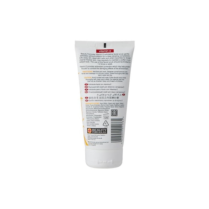 Beauty Formulas Vitamin E Exfoliating Facial Scrub