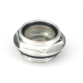 Oil Sight Glass with O-Ring Male Threaded Aluminum Alloy Oil Liquid Level Gauge Sight Glass Air Compressor Fittings for Tank(33 * 1.5)