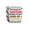 3PCS Funny Sarcasm Sticker – My Level of Sarcasm Depends