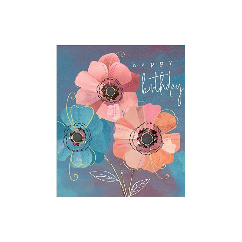 Tiger Lily, Birthday Card, Birthday Flowers - E305