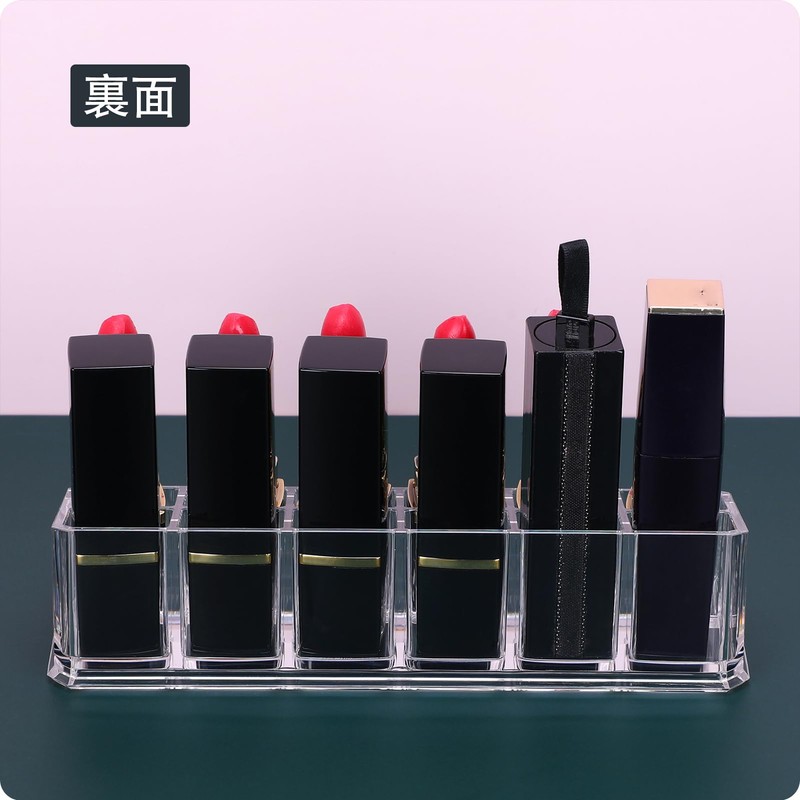 MOSIKER Lipstick Case, Acrylic Lip Stand, 12 Pieces, Clear, Cosmetics