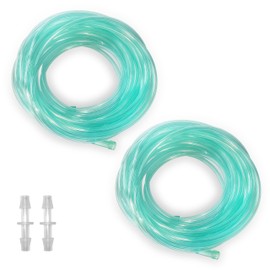 2 Pack, Each 32.8 ft (10 Meter) Long Oxygen Tubing | Air Tubing, Universal Interface, with Connector