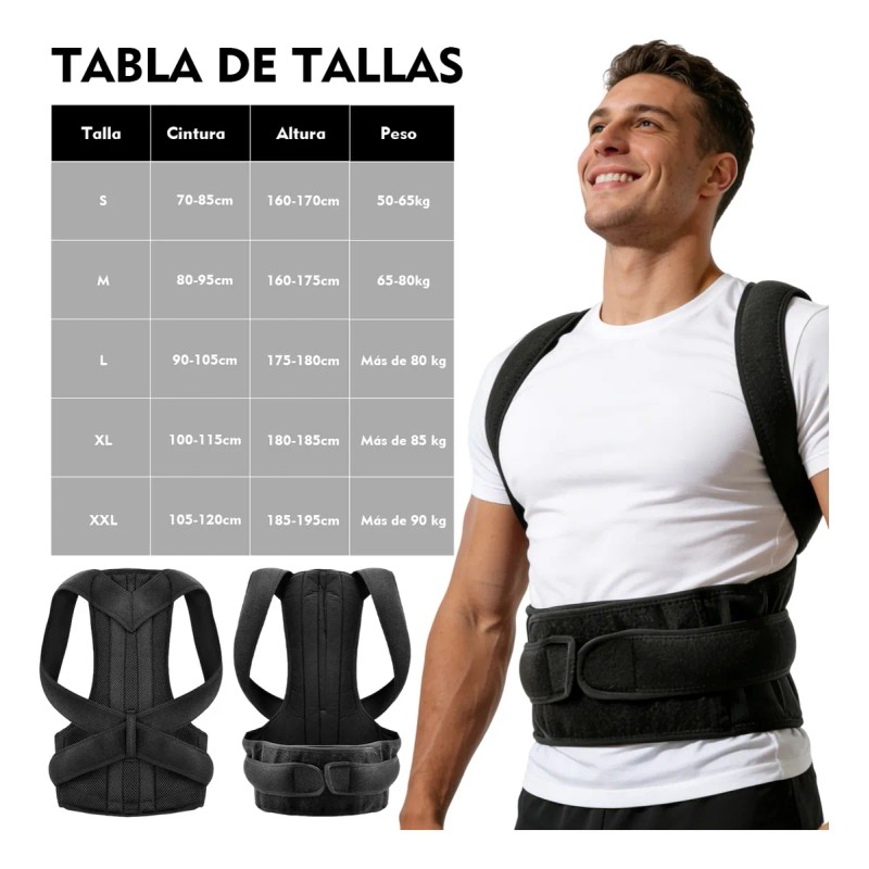 Corrector Postura Espalda Para Hombre Y Mujer Ajustable Faja