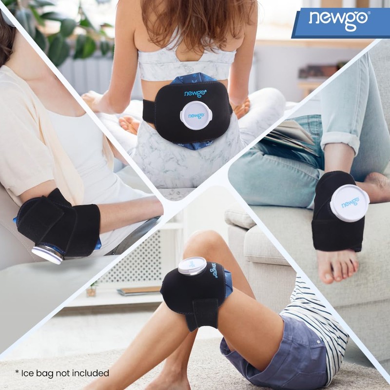 NEWGO Elastic Ice Bag Cold Ice Pack Strap, Adjustable Ice