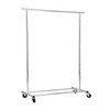 DRM Heavy Duty Collapsible Clothing Garment Rack,Rolling Clothes Organizer Rack,Chrome