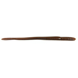 Roboworm Straight Tail Worm Bait (Oxblood Red Flake, 7-Inch)