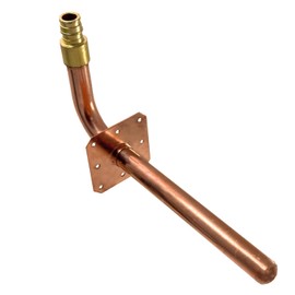 2 Piece XFITTING 1/2" Pex A Expansion Stub Out Elbow with Flange 4" x 8", F1960, Copper, 30-3-7=2X