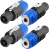 Xiatiaosann Speaker to 1/4 Adapter NL4FC, 4 Pole for Speakon