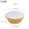 Pack of 100 Muffin Cases Paper Made of Metal Foil,