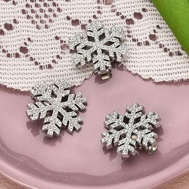 Christmas Snowflake Hair Clips for Women Girls Rhinestone Hair Clip for Teen Girls Snowflake Hair Pins for Curly Hair Duckbill Hair Clips for Hair Accessories Headwear for Women Hair Clip 3Pcs