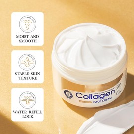 ZQUKAMZ Collagen Anti-Wrinkle Night Cream for Face with Collagen and Sea Minerals-Anti Aging, Nourishing and Moisturizer Face Cream Day Care Cream 100g