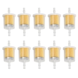 Tek Automotive Large Inline Fuel Filter 10 Pack - Universal for 6mm & 8mm Fuel Lines, Suitable for Cars, Quad Bike, Motorcycle, Lawnmowers, Generators, Forklifts & More