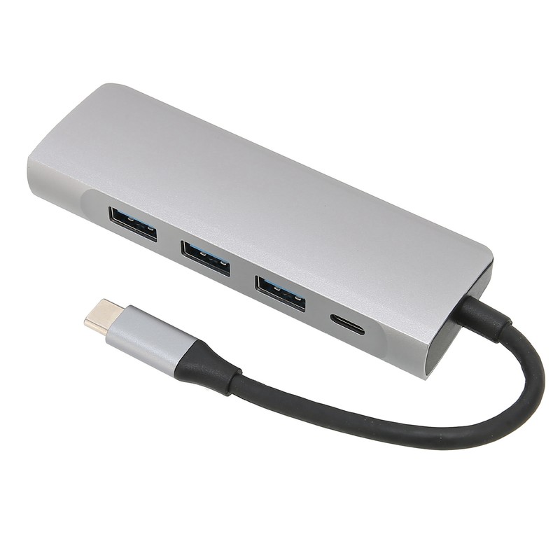 USB C Splitter Silver 5Gbps Speed Heat Dissipation Function Smart