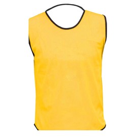 1 X Single Sports Training Bibs Football Rugby Hockey Netball Cricket Volleyball Vests Soccer Sports Club (7 Sizes 13 colours) (3XL, Amber)