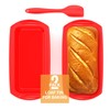 Ankway Rechteckig Silikon Brotbackform mit Teigschaber, 2er Set Anti haftende