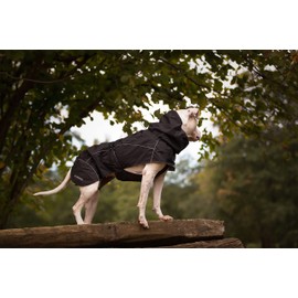 Croci Hiking Coat for Dogs, Raincoat for Dogs, Makalu, Thermoregulating Lining, Colour Black, Size 35 cm - 194 g