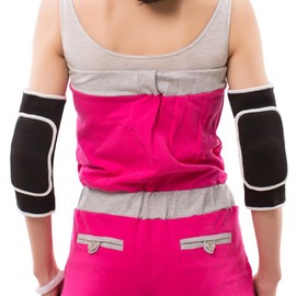 Wambere 1 Pair 22 x 24 cm Elbow Bandage, Elbow Bandages, Men and Women, Compression Bandage, Breathable Elbow Support, Sponge Elbow Pads, for Joint Protection, Blue