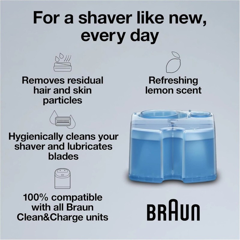 Braun Clean Renew Refill Cartridges CCR , Blue, 3 Count
